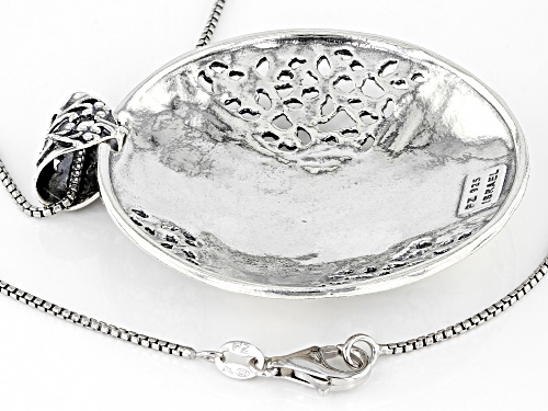 Pre-Owned Artisan Collection of Israel™ Sterling Silver Lace Design Circle Pendant With Chain