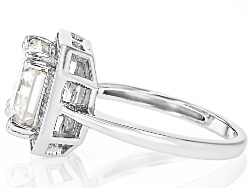 Pre-Owned MOISSANITE FIRE® 4.16CTW DEW ASSCHER CUT & ROUND BRILLIANT PLATINEVE® RING - Size 9