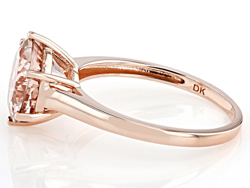 Pre-Owned 3.04ct Round Cor-De-Rosa Morganite™ 14k Rose Gold Ring - Size 10