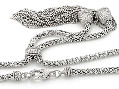 Pre-Owned Judith Ripka 1.17ctw Bella Luce® Rhodium Over Silver 24