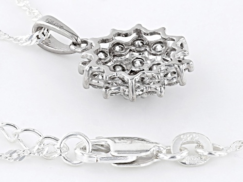 Pre-Owned Prazana® Lab-Grown Diamond 0.97ctw White Lab-Grown Diamond Rhodium Over Sterling Silver Pe