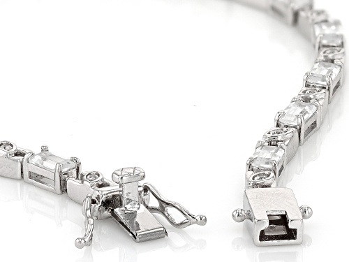 Pre-Owned 5.56ctw White Zircon Rhodium Over Sterling Silver Bracelet - Size 8