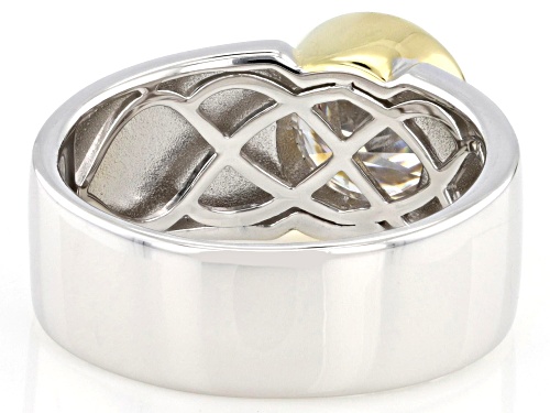 Pre-Owned MOISSANITE FIRE® 1.90CT DEW PLATINEVE® AND 14K YELLOW GOLD OVER SILVER RING - Size 8