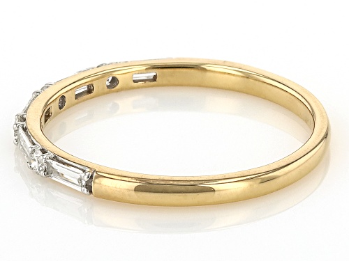 Pre-Owned Prazana® Lab-Grown Diamonds 0.27ctw White Diamond 14k Yellow Gold Over Silver Ring, H SI1 - Size 7