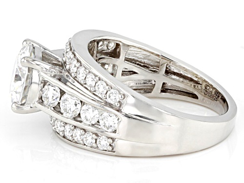 Pre-Owned MOISSANITE FIRE(R) 3.16CTW DEW ROUND  PLATINEVE(R RING - Size 10