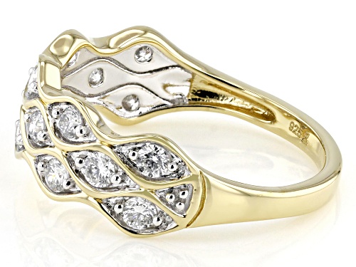 Pre-Owned Prazana® Lab-Grown Diamonds .50ctw Lab-Grown Diamond 18k Yellow Gold Over Sterling Silver - Size 7