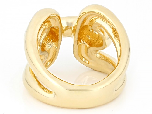Pre-Owned Moda Al Massimo™ 18k Yellow Gold Over Bronze Designer Link Ring - Size 7