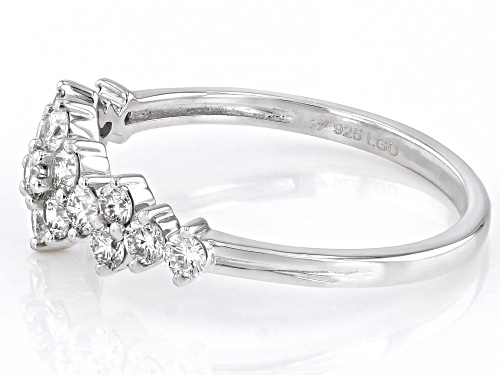Pre-Owned Prazana® Lab-Grown Diamonds 0.60ctw Lab-Grown Diamond Rhodium Over Sterling Silver Band Ri - Size 8