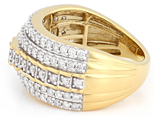 Pre-Owned Prazana® Lab-Grown Diamonds 1.00ctw White Diamond 14K Yellow Gold Over Silver Band Ring, G - Size 8