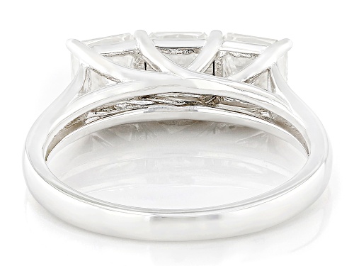 Pre-Owned MOISSANITE FIRE® 2.19CTW DEW PRINCESS CUT PLATINEVE® THREE STONE RING - Size 6
