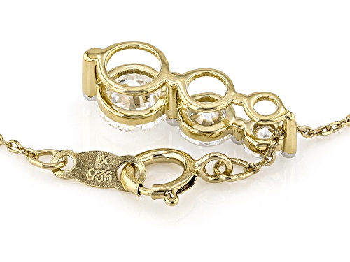 Pre-Owned Prazana® Lab-Grown Diamonds 1.00ctw White Diamond 14k Yellow Gold Over Silver Pendant, H S
