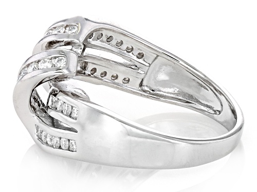 Pre-Owned MOISSANITE FIRER®.80CTW DEW ROUND BRILLIANT PLATINEVE® RING - Size 6