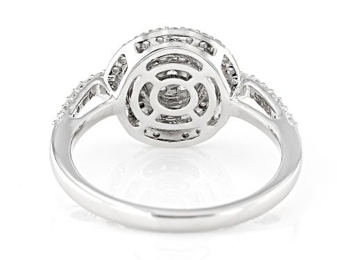 Pre-Owned Prazana® Lab-Grown Diamonds 0.50ctw White Lab-Grown Diamond Rhodium Over Sterling Silver R - Size 8