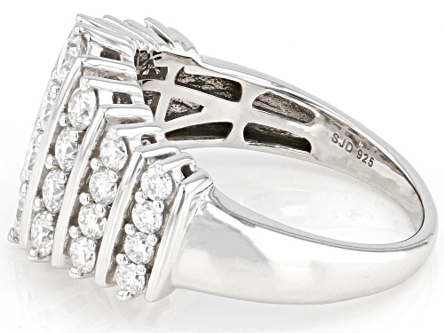 Pre-Owned MOISSANITE FIRE(R) 1.36CTW DEW ROUND PLATINEVE(R) RING - Size 6