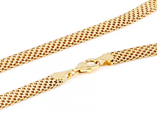 Pre-Owned Moda Al Massimo® 18k Yellow Gold Over Bronze Woven Bead Necklace. Made in Italy. - Size 20