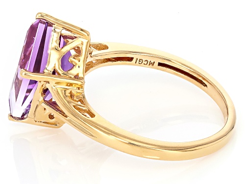 Pre-Owned 2.65ct Canela Amethyst 18k Yellow Gold Over Sterling Silver Ring - Size 7
