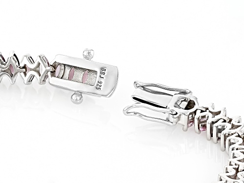Pre-Owned 7.85ctw Marquise Multi Color Spinel Rhodium Over Sterling Silver Tennis Bracelet - Size 8