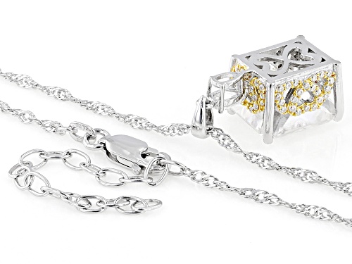 Pre-Owned MOISSANITE FIRE® 7.51CTW DEW TWO TONE PENDANT WITH CHAIN
