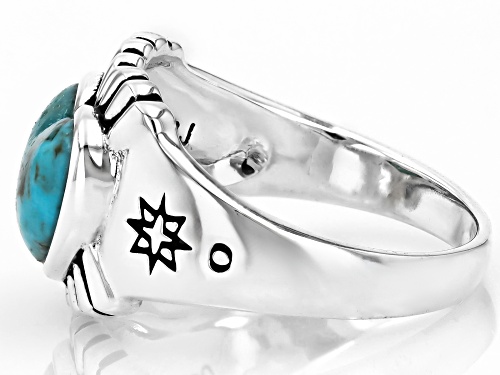 Pre-Owned Southwest Style by JTV™ Blue Turquoise Sterling Silver Heart Ring - Size 9
