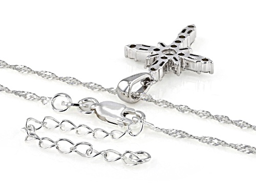 Pre-Owned Prazana® Lab-Grown Diamonds 0.60ctw Lab-Grown Diamond Rhodium Over Sterling Silver Pendant