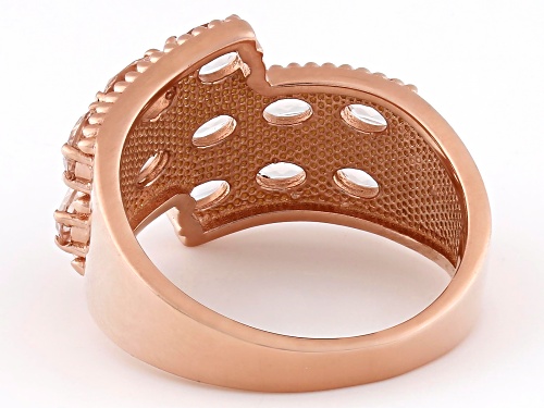 Pre-Owned 1.40ctw Oval Peach Morganite 18k Rose Gold Over Sterling Silver Ring - Size 9