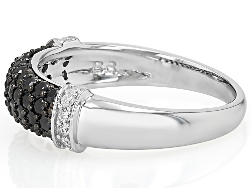 Pre-Owned MOISSANITE FIRE® AND BLACK MOISSANITE 0.88CTW DEW ROUND BRILLIANT PLATINEVE® RING - Size 6