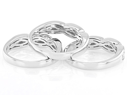 Pre-Owned MOISSANITE FIRE® 1.80CTW DEW PLATINEVE® SET OF 3 RINGS - Size 5