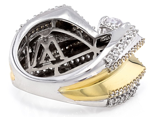 Pre-Owned Charles Winston For Bella Luce® 4.74ctw Diamond Simulant Rhodium Over Silver And Eterno™ Y - Size 9