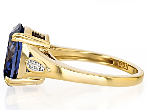 Pre-Owned Bella Luce® Esotica™ 7.45ctw Tanzanite And White Diamond Simulants Eterno™ Yellow Ring - Size 10
