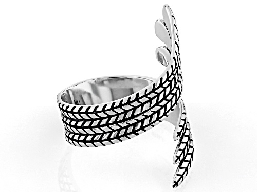 Pre-Owned Southwest Style by JTV™ Sterling Silver Elongated Feather Ring - Size 6