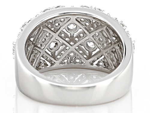 Pre-Owned Bella Luce® 2.80ctw White Diamond Simulant Rhodium Over Sterling Silver Ring (1.69ctw DEW) - Size 7