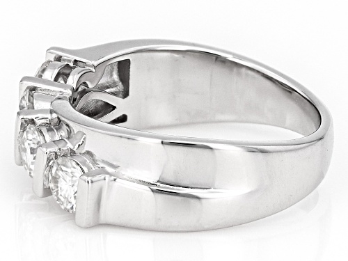 Pre-Owned MOISSANITE FIRE® .92CTW DEW ROUND  BRILLIANT PLATINEVE® RING - Size 6