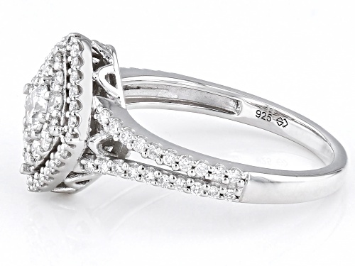Pre-Owned Prazana® Lab-Grown Diamonds 0.72ctw Lab-Grown Diamond Rhodium Over Sterling Silver Ring, F - Size 8