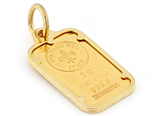 Pre-Owned Stefano Oro® 24k Yellow Gold 1g Blossom Initial 