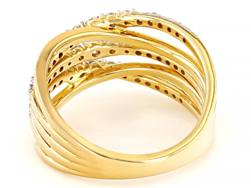 Pre-Owned Prazana® Lab-Grown Diamonds 0.62ctw White Diamond 14K Yellow Gold Over Sterling Silver Rin - Size 6