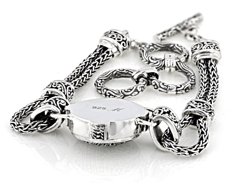Pre-Owned Artisan Collection of Bali™ Sterling Silver Filigree Toggle Bracelet - Size 7