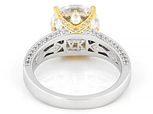 Pre-Owned Vanna K™ For Bella Luce® 7.20ctw White Diamond Simulant Platineve®  and Eterno™ Yellow Hol - Size 9