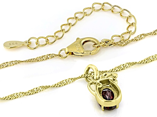 Pre-Owned 0.81ct Vermelho Garnet™ 18k Yellow Gold Over Sterling Silver Aquarius Birthstone Pendant W