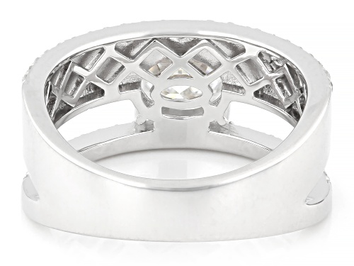 Pre-Owned MOISSANITE FIRE® 1.96CTW DEW OVAL AND ROUND PLATINEVE® RING - Size 8