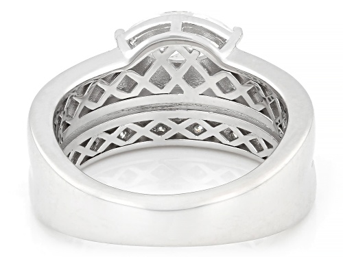 Pre-Owned MOISSANITE FIRE® 1.56CTW DEW MARQUISE CUT AND ROUND PLATINEVE® RING - Size 7