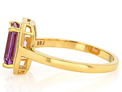 Pre-Owned 1.96ct Canela Amethyst 18k Yellow Gold Over Sterling Silver Solitaire Ring - Size 5