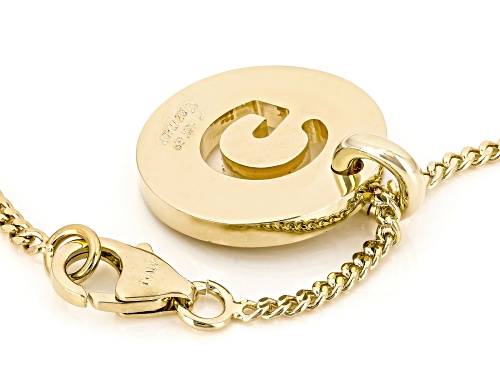 Pre-Owned Moda Al Massimo® 18k Yellow Gold Over Bronze Cardano Initial 