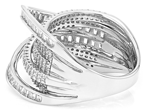 Pre-Owned Bella Luce® 3.01ctw White Diamond Simulant Rhodium Over Sterling Silver Ring - Size 9