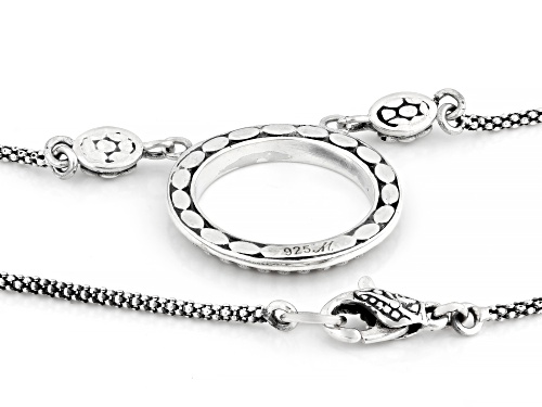 Pre-Owned Artisan Collection of Bali™ Sterling Silver 1.5mm Necklace With 22mm Center Circle - Size 18
