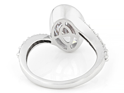 Pre-Owned Bella Luce® 5.87ctw White Diamond Simulant Rhodium Over Sterling Silver Ring - Size 5