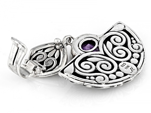 Pre-Owned Artisan Collection of Bali™ 2.70ct Amethyst Sterling Silver Balinese Scrollwork Enhancer
