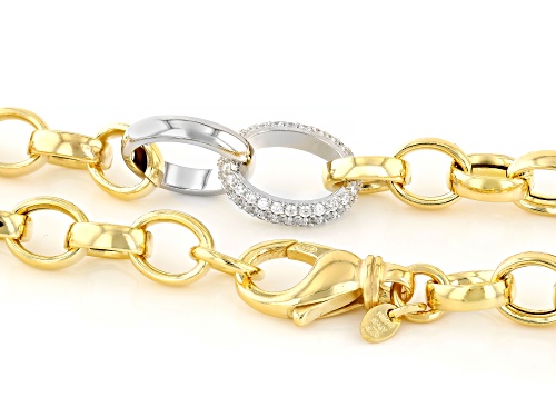 Pre-Owned Bella Luce® Italia 1.17ctw White Diamond Simulant Eterno™ Yellow Rolo Necklace(0.70ctw DEW - Size 20