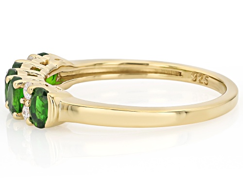 Pre-Owned 0.90ctw Chrome Diopside with 0.12ctw 18K Yellow Gold Over Sterling Silver Ring - Size 9