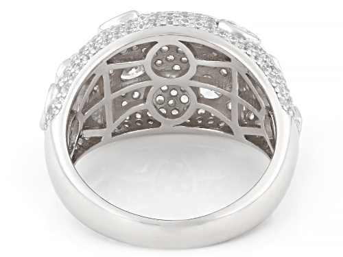 Pre-Owned Bella Luce® 5.19ctw White Diamond Simulant Rhodium Over Sterling Silver Ring - Size 6