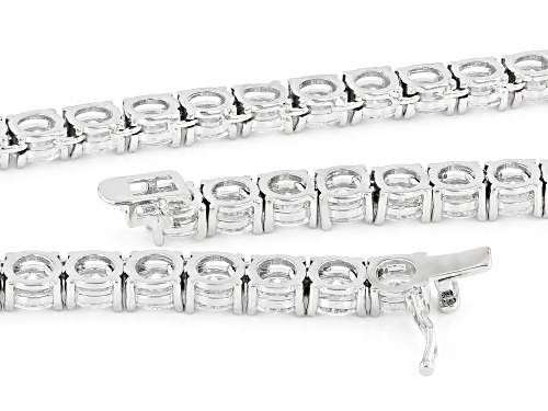 Pre-Owned Bella Luce® 94.32ctw White Diamond Simulant Rhodium Over Brass Necklace - Size 18